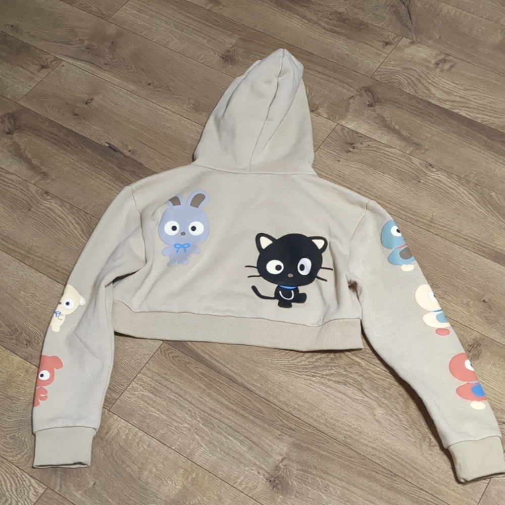 Dumbgood Chococat Puff Print Cropped Hoodie Size Small - Picture 4 of 11